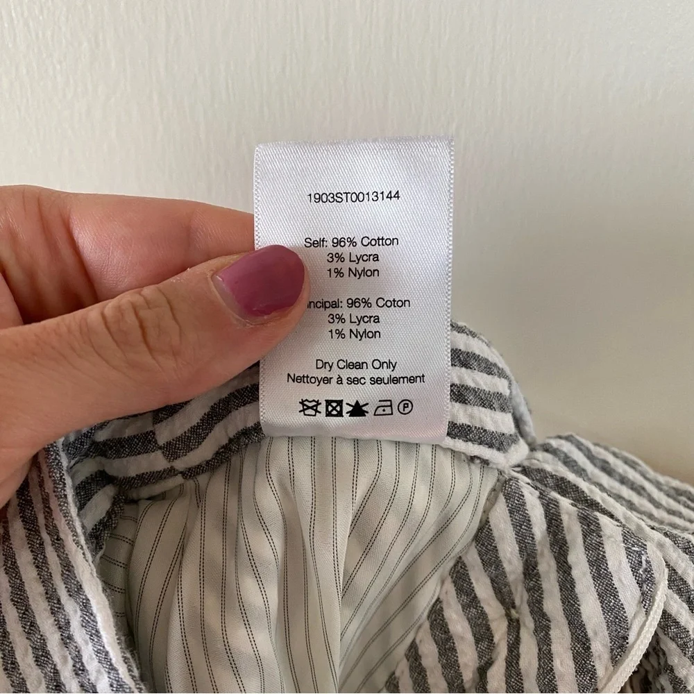 VERONICA BEARD Kaia Seersucker Ruffle Skirt size 0
